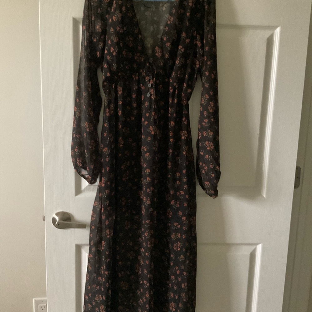 Pull & Bear floral midi dress size L